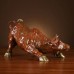 Red&Blue Colored Copper Cow Ornament 